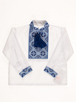 Вышиванка-сорочка для мальчика Украина Тарасик синяя 2369 - ціна