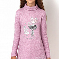 Тёплое платье для девочки Mevis розовое 2954-02 - ціна