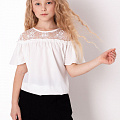 Блузка для дівчинки Mevis молочна 3797-02 - ціна