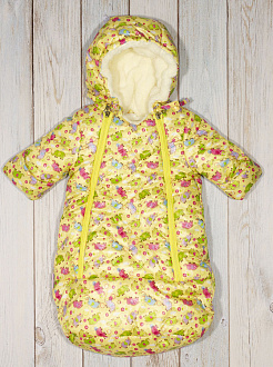 Конверт зимовий для новонародженого Одягайко Слоніки жовтий 32032 - ціна