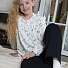 Шкільна блуза для дівчинки Mevis Котики біла 4742-02 - ціна