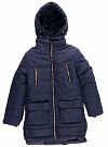 Куртка удлиненная зимняя для девочки Одягайко синяя 20004О
