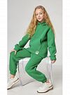 Утепленный спортивный костюм для девочки зеленый 2708-01