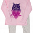 Піжама для дівчинки Фламінго Сова рожева 247-212 - ціна