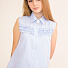 Блузка з коротким рукавом для дівчинки Albero блакитна 5060 - світлина