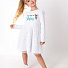 Трикотажне плаття для дівчаток Mevis біле 3845-03 - розміри