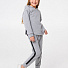 Утеплений спортивний костюм для дівчинки Smil сірий меланж 117326/117327 - картинка