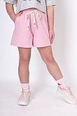 Трикотажные шорты для девочки Mevis розовые 5107-05