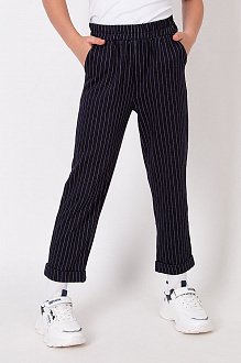 Трикотажні брюки для дівчинки Mevis сині 3378-03 - ціна