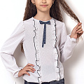 Блузка для девочки Mevis Горошек белая 2526-01 - ціна