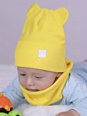 Комплект шапка и хомут для девочки Semejka Бинни желтый 9323