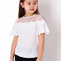 Блузка для дівчинки Mevis біла 3630-01 - ціна