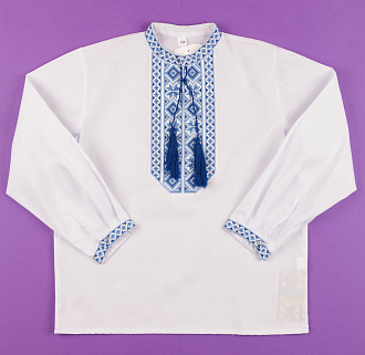 Вышиванка-сорочка для мальчика Украина Козачок синяя 2338 - ціна
