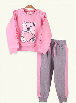 Модний спортивний костюм для дівчинки Breeze Мишко рожевий 14923 - ціна