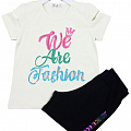 Комплект футболка і шорти для дівчинки Barmy We Are Fashion білий 0787 - ціна