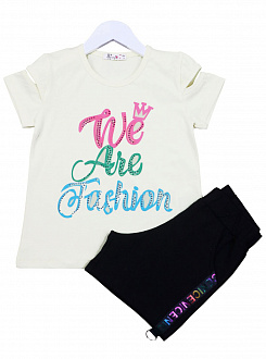 Комплект футболка і шорти для дівчинки Barmy We Are Fashion білий 0787 - ціна