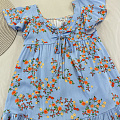 Сукня для дівчинки Mevis Квіточки блакитна 4544-01 - розміри