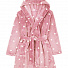 Теплий вельсофт халат для дівчинки Фламінго Горох пудра 883-910 - ціна