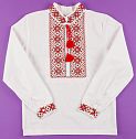 Вышиванка-сорочка с длинным рукавом для мальчика Valeri tex красный орнамент 1536-20-311