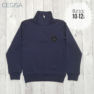Реглан з горлом для хлопчика Cegisa синій 8233 - ціна
