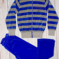Спортивний велюровий костюм для хлопчика Фламінго синій 966-516 - ціна