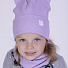 Комплект шапка і хомут для дівчинки Semejka Бінні ліловий 9323 - ціна
