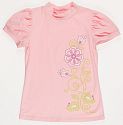 Блузка трикотажная с коротким рукавом Valeri tex Цветок розовая 1711-55-242