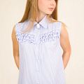 Блузка з коротким рукавом для дівчинки Albero блакитна 5060 - ціна