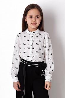 Блузка для дівчинки Mevis Собачки біла 4353-01 - ціна