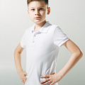 Футболка-поло з коротким рукавом для хлопчика SMIL біла 114592 - фото