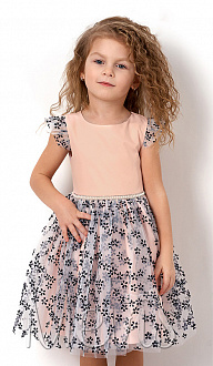 Нарядное платье для девочки Mevis персиковое 2833-03 - ціна