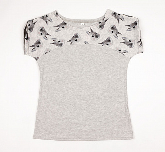 Комплект женский (футболка+шорты) VVL Кролики серый 334 - розміри