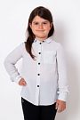 Блузка с длинным рукавом для девочки Mevis белая 3334-02