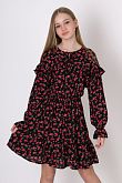 Платье для девочки Mevis Розы черные 5081-04
