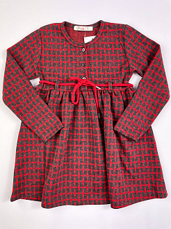 Плаття для дівчинки Barmy Клітка бордове 0652 - ціна