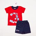 Комплект для мальчика (футболка+шорты) Фламинго красный 688-110