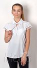 Блузка с коротким рукавом для девочки Mevis молочная 2712-01