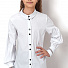 Блузка з довгим рукавом для дівчинки Mevis біла 2759-01 - ціна