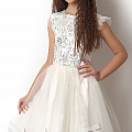 Нарядне плаття для дівчинки Mevis кремове 2418-01 - ціна