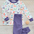 Піжама для дівчинки Minikin Тварини фіолетова 194703 - ціна