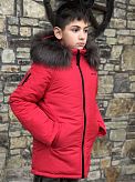 Зимняя куртка для мальчика Kidzo красная 3311