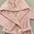 Теплий вельсофт халат для дівчинки Фламінго Бегемотик рожевий 789-900 - розміри
