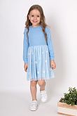 Нарядное платье для девочки Mevis Ромашки голубое 5063-02