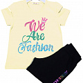 Комплект футболка і шорти для дівчинки Barmy We Are Fashion жовтий 0787 - ціна