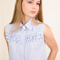 Блузка з коротким рукавом для дівчинки Albero блакитна 5060 - фото