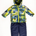 Комбинезон зимний раздельный для мальчика (куртка+штаны) Одягайко Абстракт желтый 20070 +32008 - ціна