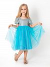 Нарядное платье для девочки Mevis голубое 4043-03
