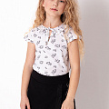Блузка для дівчинки Mevis біла 3812-02 - ціна