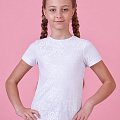 Блузка трикотажна з коротким рукавом Zironka біла 26-8056-1 - ціна