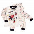 Пижама для мальчика Ракета белая 1140 - ціна